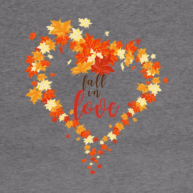 Fall in Love Autumn Design by Ken Adams Store